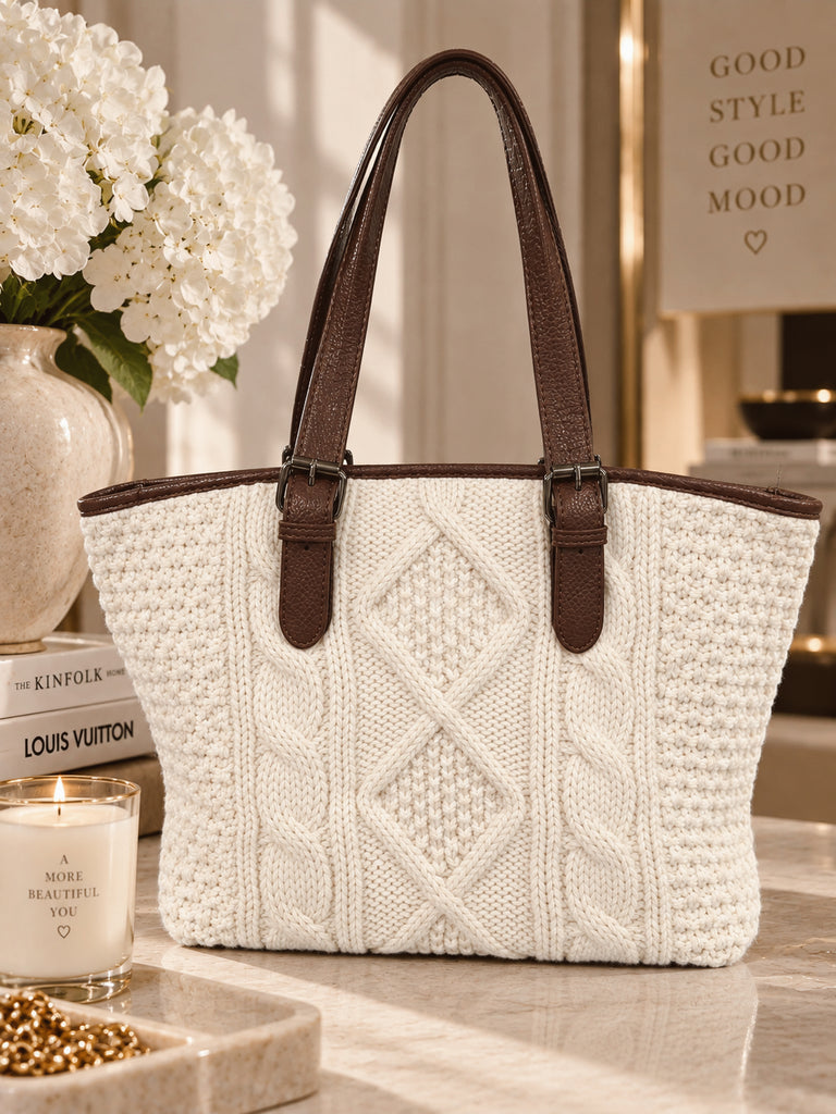 The Élodie Cable Tote - Panna