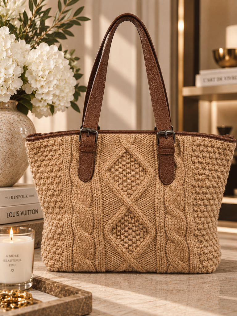 The Élodie Cable Tote - Camel