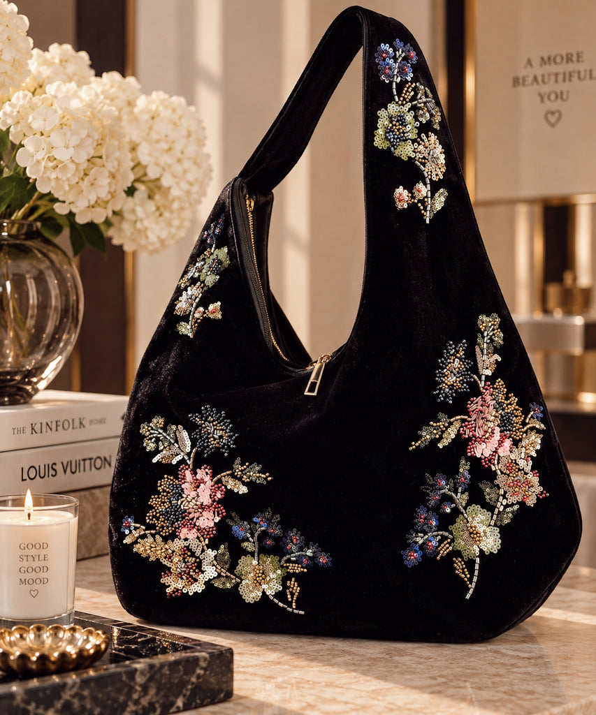 The Noémie Velvet Sequins Bag