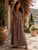 The Valentina Mocha Linen Maxi Dress - Bougie Collection