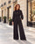 Montbrun Tie-Neck Palazzo Jumpsuit / Black