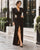 Valençay Gold Detail Wrap Maxi Dress / Black