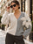The Colette Statement Flower Cardigan - Grey