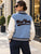 The Manhattan Cable Knit Bomber - Blue & Burgundy